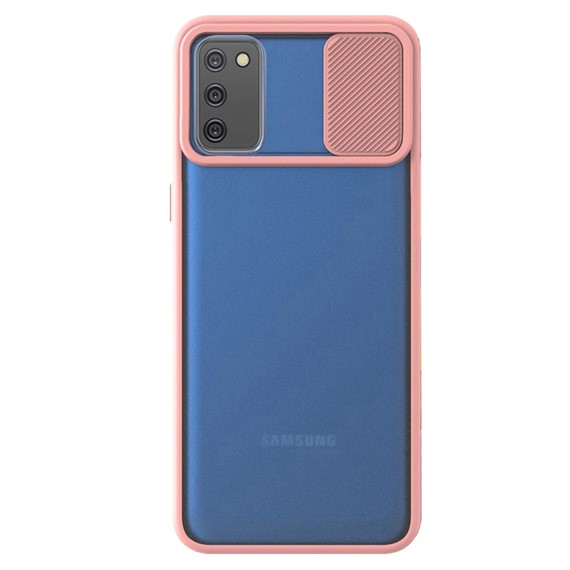CaseUp Samsung Galaxy A02s Kılıf Camera Swipe Protection Pembe 2